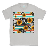 Moon Dust serape cowhide sunflowers seamless pattern 12inch Classic Tee - Jasminsmagicworld