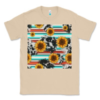 Mushroom serape cowhide sunflowers seamless pattern 12inch Classic Tee - Jasminsmagicworld