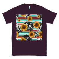 Plum serape cowhide sunflowers seamless pattern 12inch Classic Tee - Jasminsmagicworld