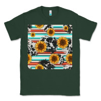 Sports Green serape cowhide sunflowers seamless pattern 12inch Classic Tee - Jasminsmagicworld