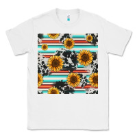 White serape cowhide sunflowers seamless pattern 12inch Classic Tee - Jasminsmagicworld