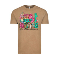 Nurse Coffee Scrubs Rubber Gloves Vintage Tee | Teevron