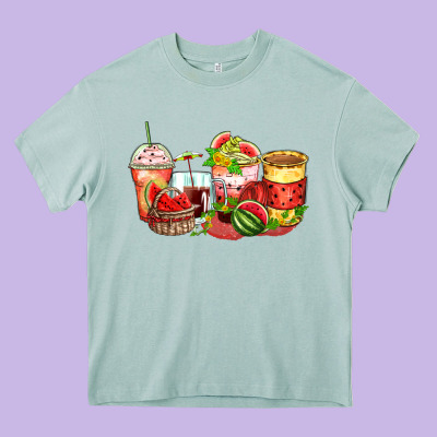 Watermelon Farm Fresh Coffee Cups Heavy Core Tee Designed By Zillion Design Studio