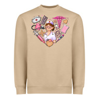 Mushroom nurse and nurse element heart Heavyweight Sweatshirt - AdoDesignShop