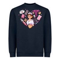 Navy nurse and nurse element heart Heavyweight Sweatshirt - AdoDesignShop