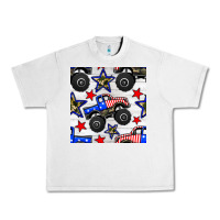 Lunar Rock usa monster truck seamless pattern Urban Heavy Tee - BundleAndBundleShop