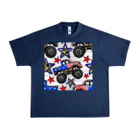 Navy usa monster truck seamless pattern Urban Heavy Tee - BundleAndBundleShop