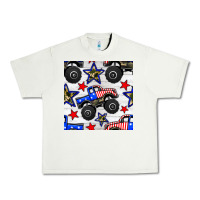 Pistachio usa monster truck seamless pattern Urban Heavy Tee - BundleAndBundleShop