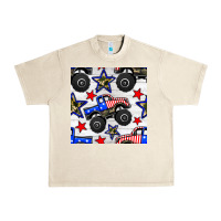 Sandshell usa monster truck seamless pattern Urban Heavy Tee - BundleAndBundleShop