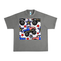 Tornado usa monster truck seamless pattern Urban Heavy Tee - BundleAndBundleShop