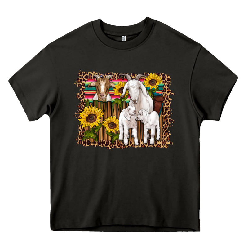 Gats Baby Gots Sunflowers Wooden Serape Leopard Heavy Core Tee by Artiststas | Teevron