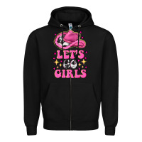 Black lets go girls Zipper Hoodie - NancyCooperArtShop