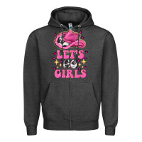 Charcoal Heather lets go girls Zipper Hoodie - NancyCooperArtShop