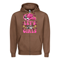 Chestnut lets go girls Zipper Hoodie - NancyCooperArtShop