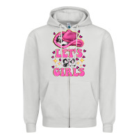 Dove Grey lets go girls Zipper Hoodie - NancyCooperArtShop