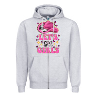 Heather Grey lets go girls Zipper Hoodie - NancyCooperArtShop