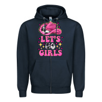 Navy lets go girls Zipper Hoodie - NancyCooperArtShop