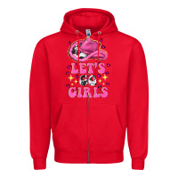 Red lets go girls Zipper Hoodie - NancyCooperArtShop