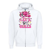 White lets go girls Zipper Hoodie - NancyCooperArtShop