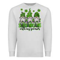 Dove Grey shenanigans with my gnomies st patricks day gnomes Premium Sweatshirt - Jasminsmagicworld