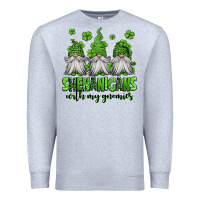 Heather Grey shenanigans with my gnomies st patricks day gnomes Premium Sweatshirt - Jasminsmagicworld