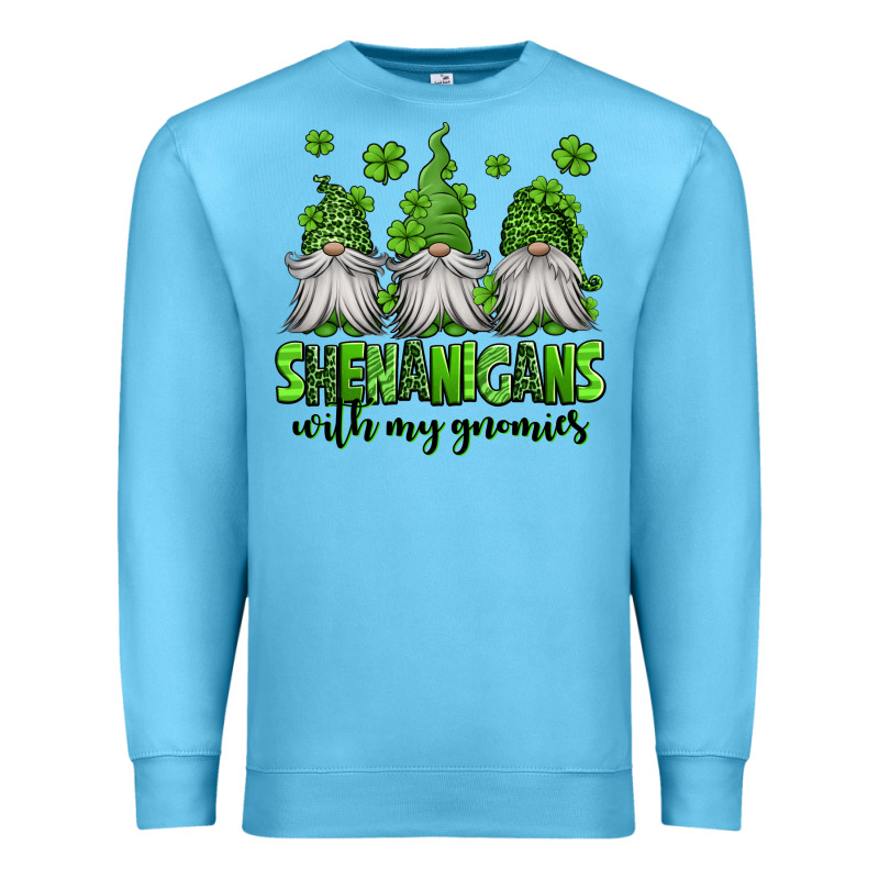 Shenanigans With My Gnomies St Patricks Day Gnomes Premium Sweatshirt by Jasminsmagicworld | Teevron