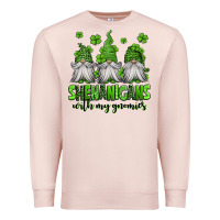 Pale Pink shenanigans with my gnomies st patricks day gnomes Premium Sweatshirt - Jasminsmagicworld