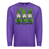 Purple shenanigans with my gnomies st patricks day gnomes Premium Sweatshirt - Jasminsmagicworld