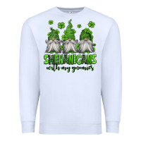 White shenanigans with my gnomies st patricks day gnomes Premium Sweatshirt - Jasminsmagicworld