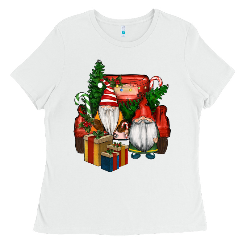 Christmas Truck And Gnome Ladies Tee by RanaPortraitStore | Teevron