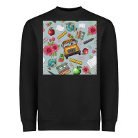 Black school bus back to school seamless pattern Heavyweight Sweatshirt - BundleAndBundleShop