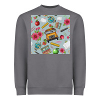 Storm school bus back to school seamless pattern Heavyweight Sweatshirt - BundleAndBundleShop