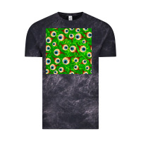 Cloud Black halloween eye balls seamless pattern Vintage Tee - BundleAndBundleShop