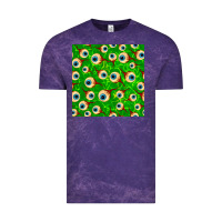 Cloud Purple halloween eye balls seamless pattern Vintage Tee - BundleAndBundleShop