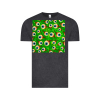 Vintage Black halloween eye balls seamless pattern Vintage Tee - BundleAndBundleShop