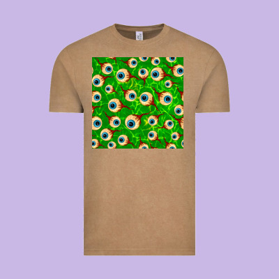 Halloween Eye Balls Seamless Pattern Vintage Tee Designed By Bundleandbundleshop