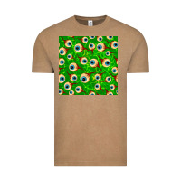Vintage Coffee halloween eye balls seamless pattern Vintage Tee - BundleAndBundleShop