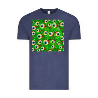 Vintage Denim halloween eye balls seamless pattern Vintage Tee - BundleAndBundleShop