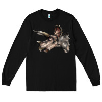 Black Triceratops Horridus Face Long Sleeve Tee - LillyAllenDesigns