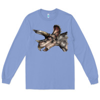 Colony Blue Triceratops Horridus Face Long Sleeve Tee - LillyAllenDesigns