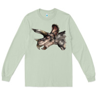 Matcha Triceratops Horridus Face Long Sleeve Tee - LillyAllenDesigns