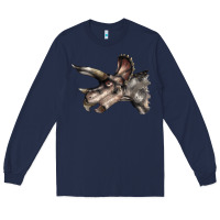 Navy Triceratops Horridus Face Long Sleeve Tee - LillyAllenDesigns