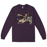 Plum Triceratops Horridus Face Long Sleeve Tee - LillyAllenDesigns