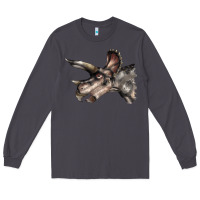 Smoke Triceratops Horridus Face Long Sleeve Tee - LillyAllenDesigns