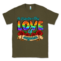 Army Green in valentines day love is everywhere Classic Tee - AdoDesignShop