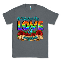 Charcoal Heather in valentines day love is everywhere Classic Tee - AdoDesignShop