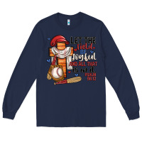 Navy let the field be joyful and all that is in it Long Sleeve Tee - JahusDesignShop