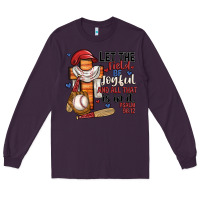 Plum let the field be joyful and all that is in it Long Sleeve Tee - JahusDesignShop