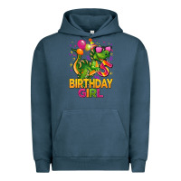 Pigment Midnight Navy 5 rd birthday girl t rex pink Urban Hoodie - CowGirlArtShop
