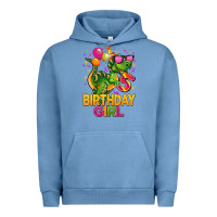 Pigment Pebble Blue 5 rd birthday girl t rex pink Urban Hoodie - CowGirlArtShop